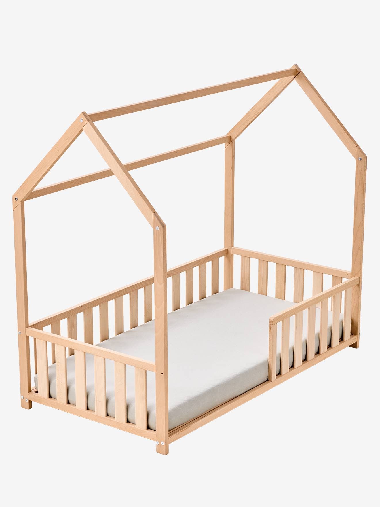 Lit cabane enfant 70×140 cm bois miniature 3