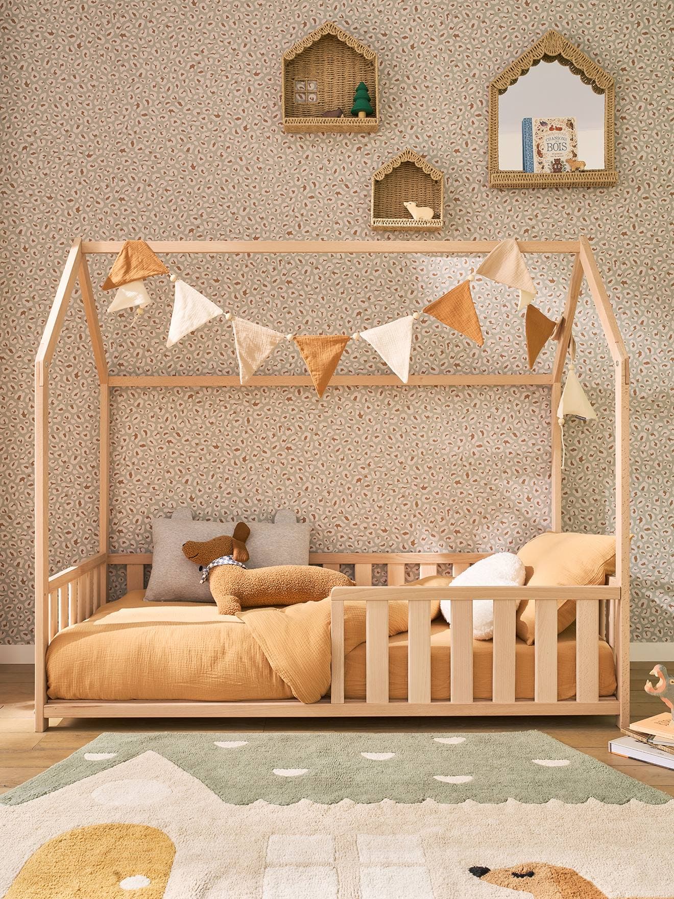 Lit cabane enfant 70×140 cm bois — vue 1