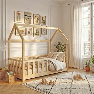 WEBER INDUSTRIES — Kiwi lit cabane 70x140 avec sommier et barrière